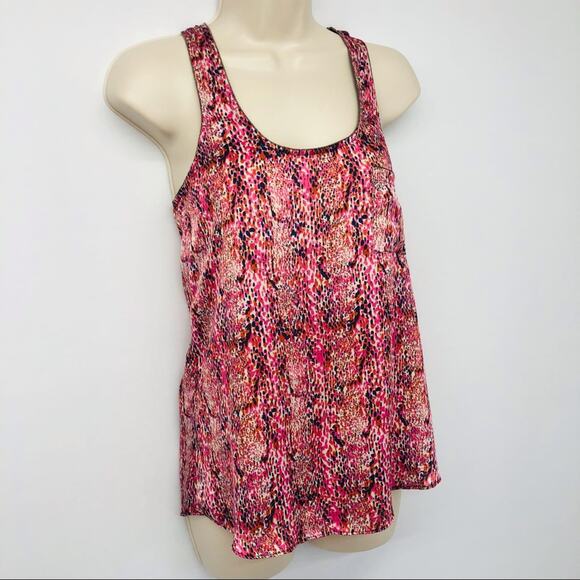Collective Concepts Pink Navy Watercolor Racerback Tank Top - Picture 7 of 16